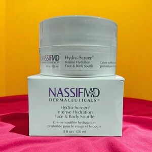 NassifMD Hydro Screen Intense Hydration Face Body Souffle 4 oz Skin Care 120 mL